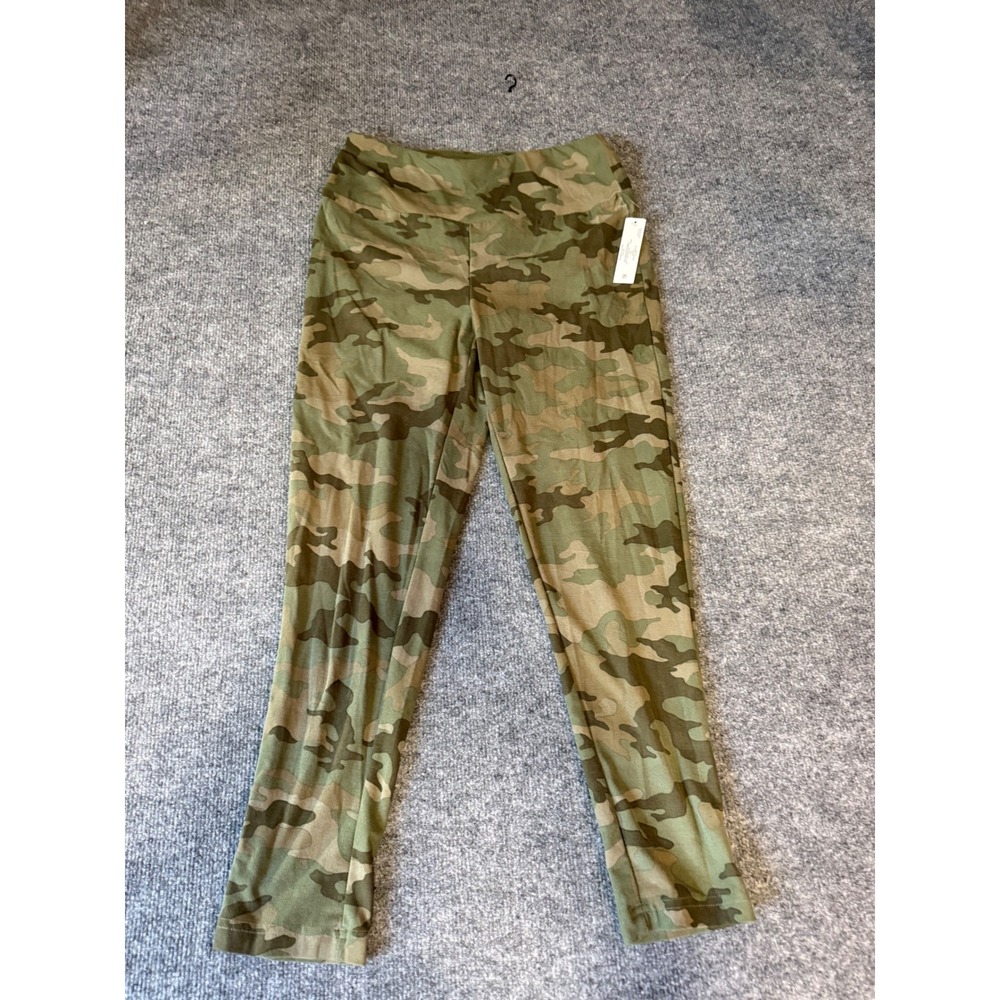 Terra & Sky Womens Plus 0X 14W Camo Leggings NWT Green Camouflage